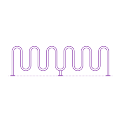 Fixtures Bicycle Parking Winder Wave Bike Rack Vinyl Svg File, Free Vectors File